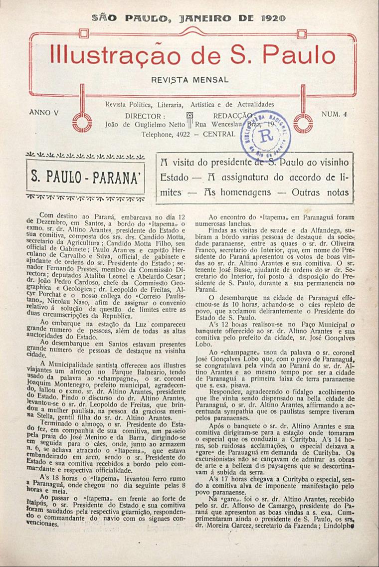 Illustração de São Paulo 1920 nº 5